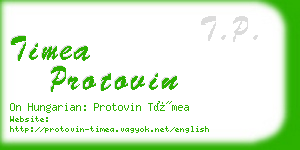 timea protovin business card